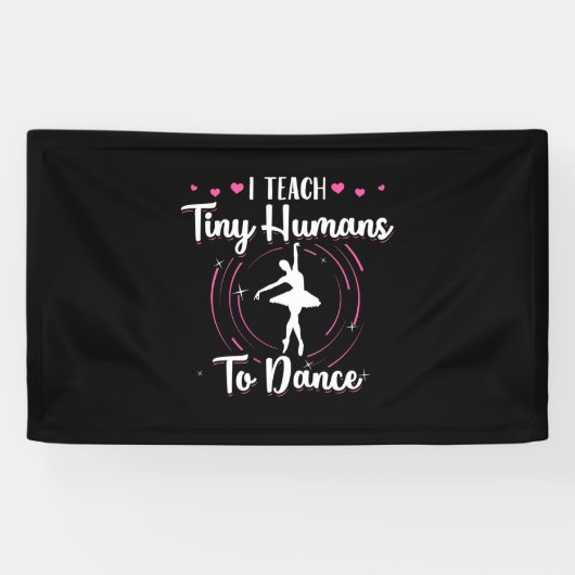 私は教え小さな人間が踊る 横断幕 (横)