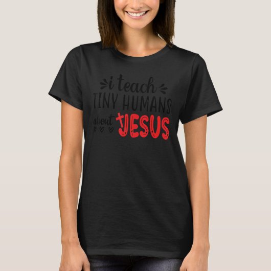 私は教え小さな人間イエス3 Tシャツ (正面)