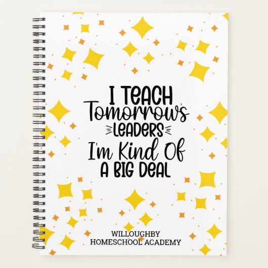 私は教え明日の指導者たち私は大きな問題の種である プランナー手帳 (正面)