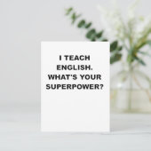 私は教え英語のWHATS YOUR SUPERPOWER.PNG ポストカード (スタンド正面)