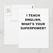 私は教え英語のWHATS YOUR SUPERPOWER.PNG ポストカード (正面/裏面)