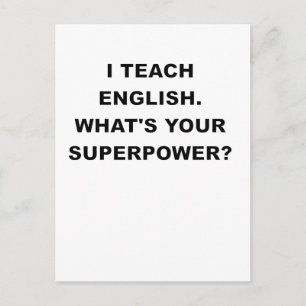 私は教え英語のWHATS YOUR SUPERPOWER.PNG ポストカード