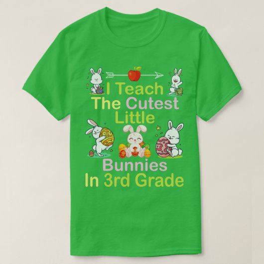 私は教え3年生のHapで最も可愛いバンニ Tシャツ (デザイン正面)