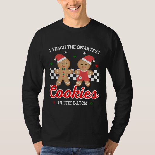 私は教えCookieのシ頭が切れるャツ、クリスマス教えのシャツ Tシャツ (正面)