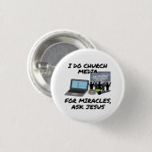 私は教会のメディアで奇跡の頼イエス、教会 缶バッジ (正面&裏面)