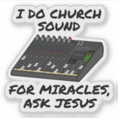 私は教会の音を奇跡の頼イエス、教会 シール (正面)