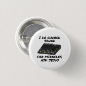 私は教会の音を奇跡の頼イエス、教会 缶バッジ (正面&裏面)