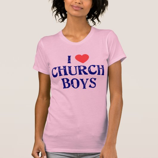 私は教会男の子を愛します Tシャツ (正面)