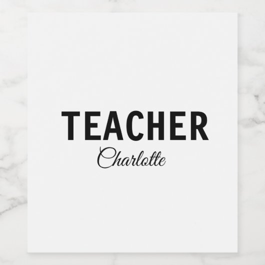 私は教師です 学校 大学名をここに追加してください ワインラベル (シングルラベル)