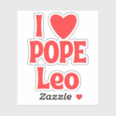 私は教皇レオが大好き、歴史的な最初のアメリカ教皇 シール (シート)