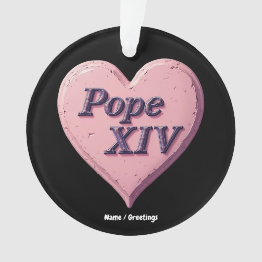 私は教皇レオ14世が大好き私たちの父賛美生き オーナメント (正面)