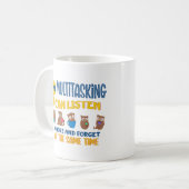 私は数々の無視し聞て無視し忘れても コーヒーマグカップ (正面左)