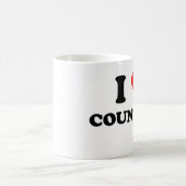 私は数えることを愛します コーヒーマグカップ (中央)
