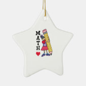 私は数学が大好きだ セラミックオーナメント (右)