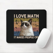 私は数学が大好きで、それが人を泣かせる猫好き マウスパッド (マウス)