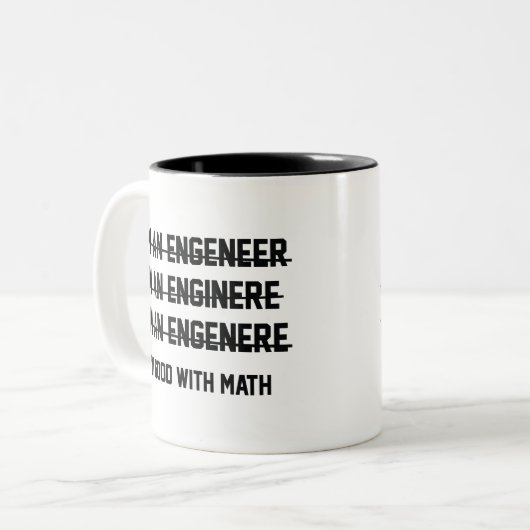 私は数学が得意だ ツートーンマグカップ (正面左)