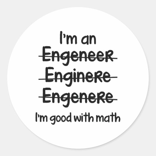 私は数学が得意だ ラウンドシール (正面)