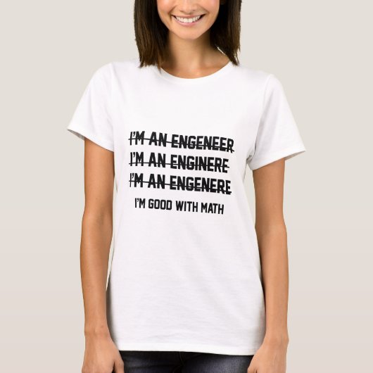 私は数学が得意だ Tシャツ (正面)