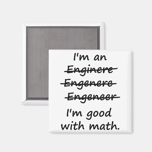 私は数学が得意なエンジニアだ マグネット (正面/裏面)
