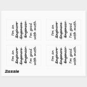 私は数学が得意なエンジニアだ 長方形シール (シート)