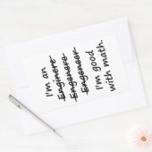 私は数学が得意なエンジニアだ 長方形シール (封筒)