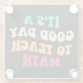 私は数学が良い日教えだ ガラスコースター (裏面)