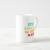 私は数学が良い日教えだ ボーンチャイナマグカップ (正面右)