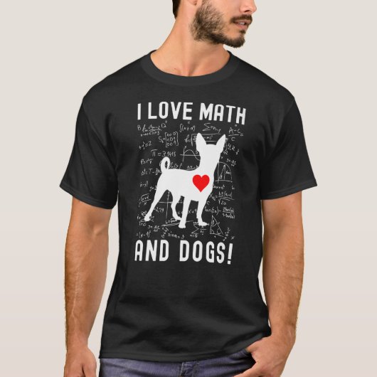 私は数学と犬が大好き数学の犬の数学先生 Tシャツ (正面)