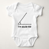 私は数学のオタクのための激しい子供です ベビーボディスーツ (正面)