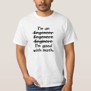 私は数学のワイシャツとよいエンジニアのおもしろいなタイプエラーです Tシャツ