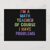 私は数学の先生ですが、もちろん問題があります ポストカード (正面)