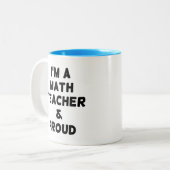 私は数学の先生で誇りを持った2トーンのコーヒーマグ ツートーンマグカップ (正面左)