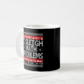 私は数学の問題をスリー数学先生醜いクリスマス コーヒーマグカップ (正面左)