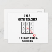 私は数学の教師です。いつだって解決策を見つけるのよ。 ポストカード (正面/裏面)