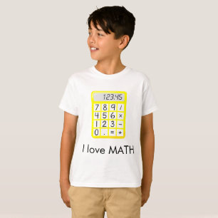 私は数学の計算機を愛します Tシャツ