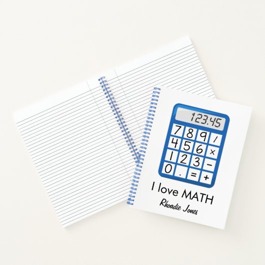 私は数学の青と白が大好きだ ノートブック (内部)