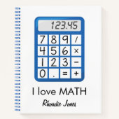 私は数学の青と白が大好きだ ノートブック (正面)