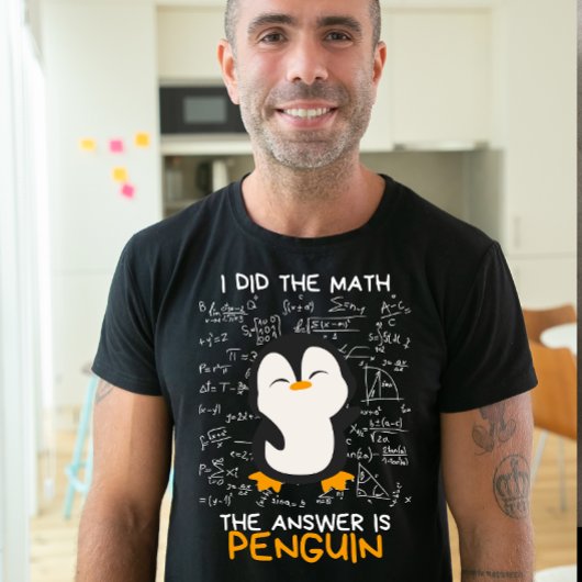 私は数学をした、答えはペンギンおもしろい、数学 Tシャツ