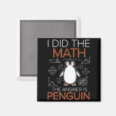 私は数学をやりました 答えはペンギン数学教師 マグネット (正面/裏面)
