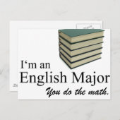 私は数学をや専攻のる英語です。 ポストカード (正面/裏面)