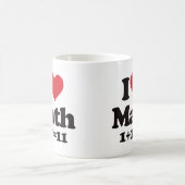 私は数学を愛します! コーヒーマグカップ (中央)