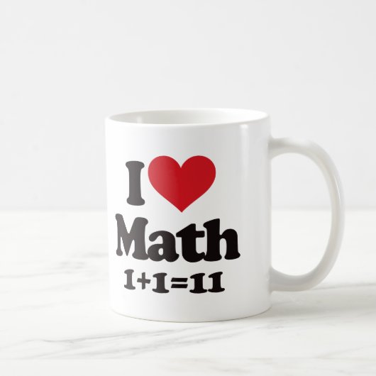 私は数学を愛します! コーヒーマグカップ (右)