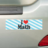 私は数学を愛します バンパーステッカー (車上)