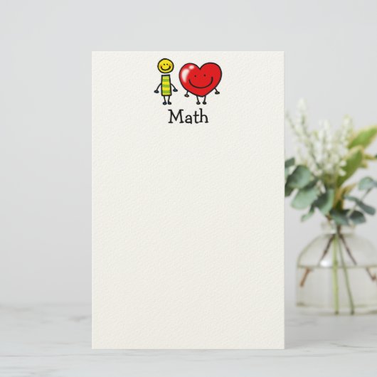 私は数学を愛します 便箋 (スタンド正面)