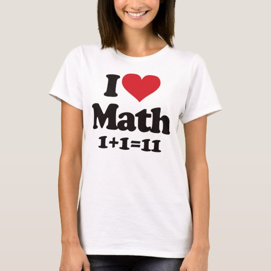 私は数学を愛します! Tシャツ (正面)