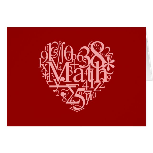 私は数学カードを愛します (正面横)