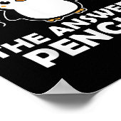 私は数学ペンギンおもしろいで可愛いネディ・デに答えた ポスター (角)