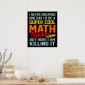 私は数学先生数学Math Lover Student ポスター (キッチン)
