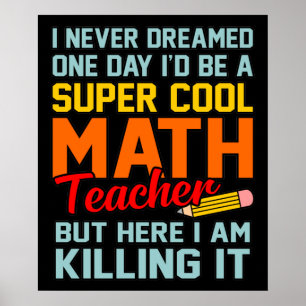 私は数学先生数学Math Lover Student ポスター
