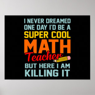 私は数学先生数学Math Lover Student ポスター
